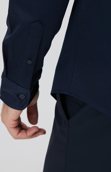  Network Erkek N-Tech Lacivert Örme Gömlek