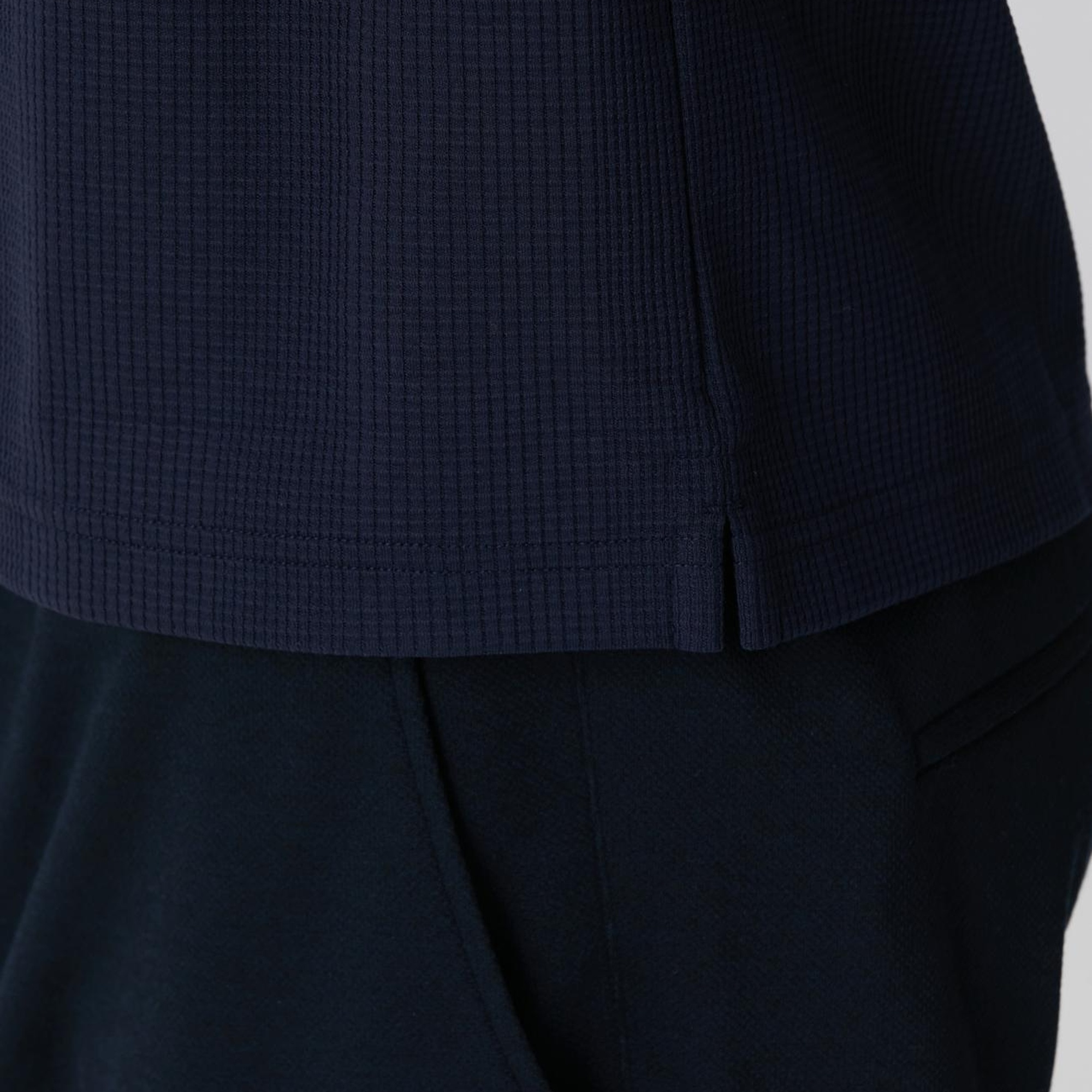 Network Erkek Lacivert Waffle Dokulu T-shirt