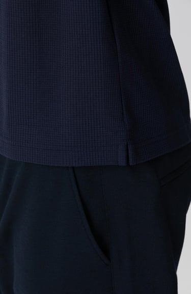  Network Erkek Lacivert Waffle Dokulu T-shirt