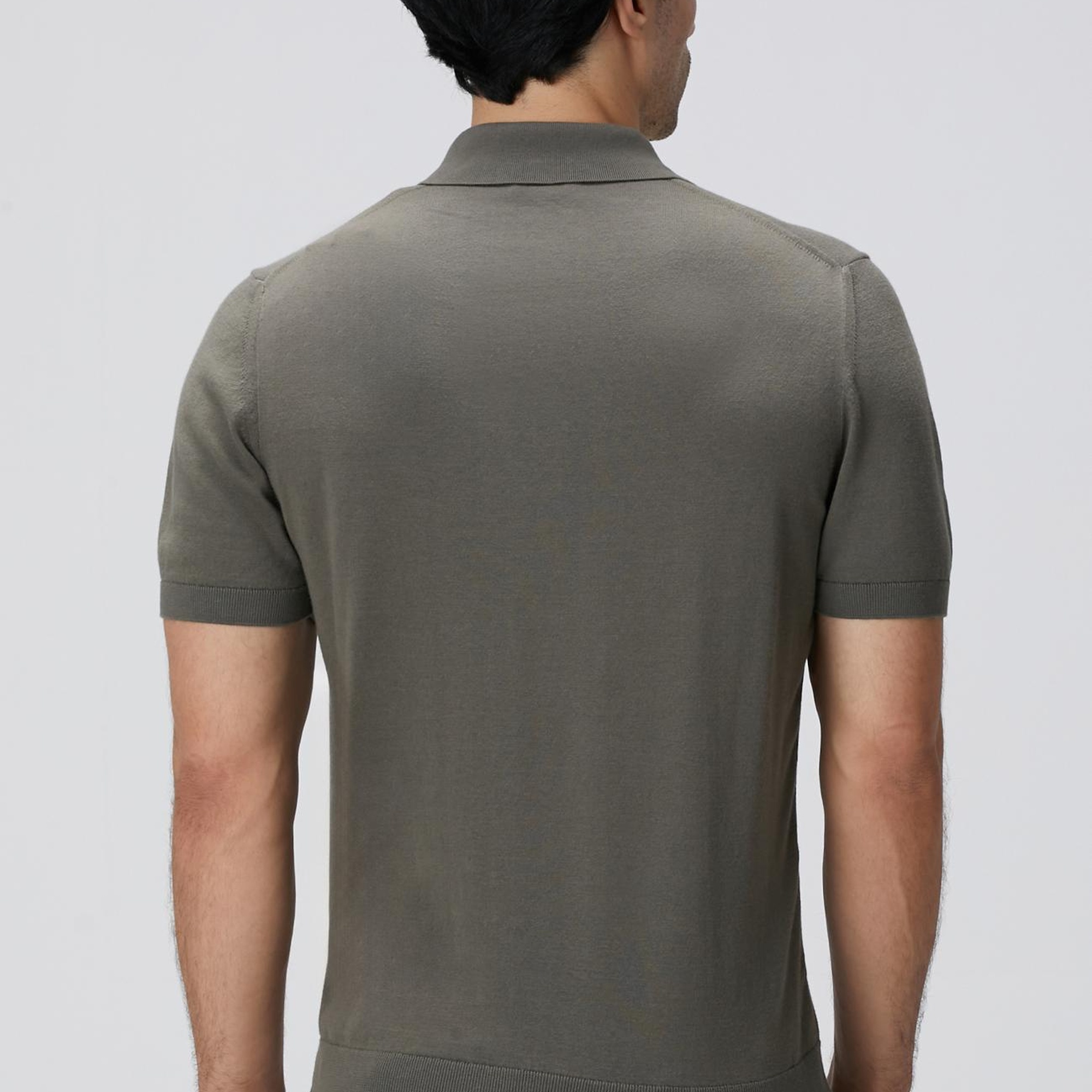 Network Erkek Haki Basic Triko Kazak