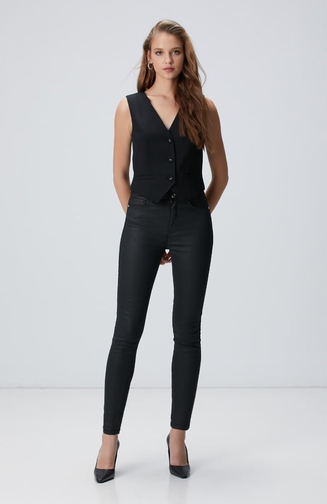  Network Kadın Siyah Denim Pantolon