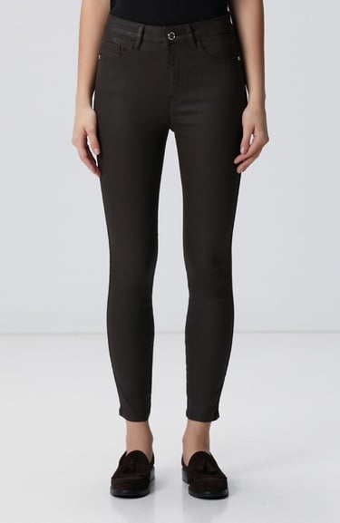  Network Kadın Koyu Kahverengi Denim Pantolon