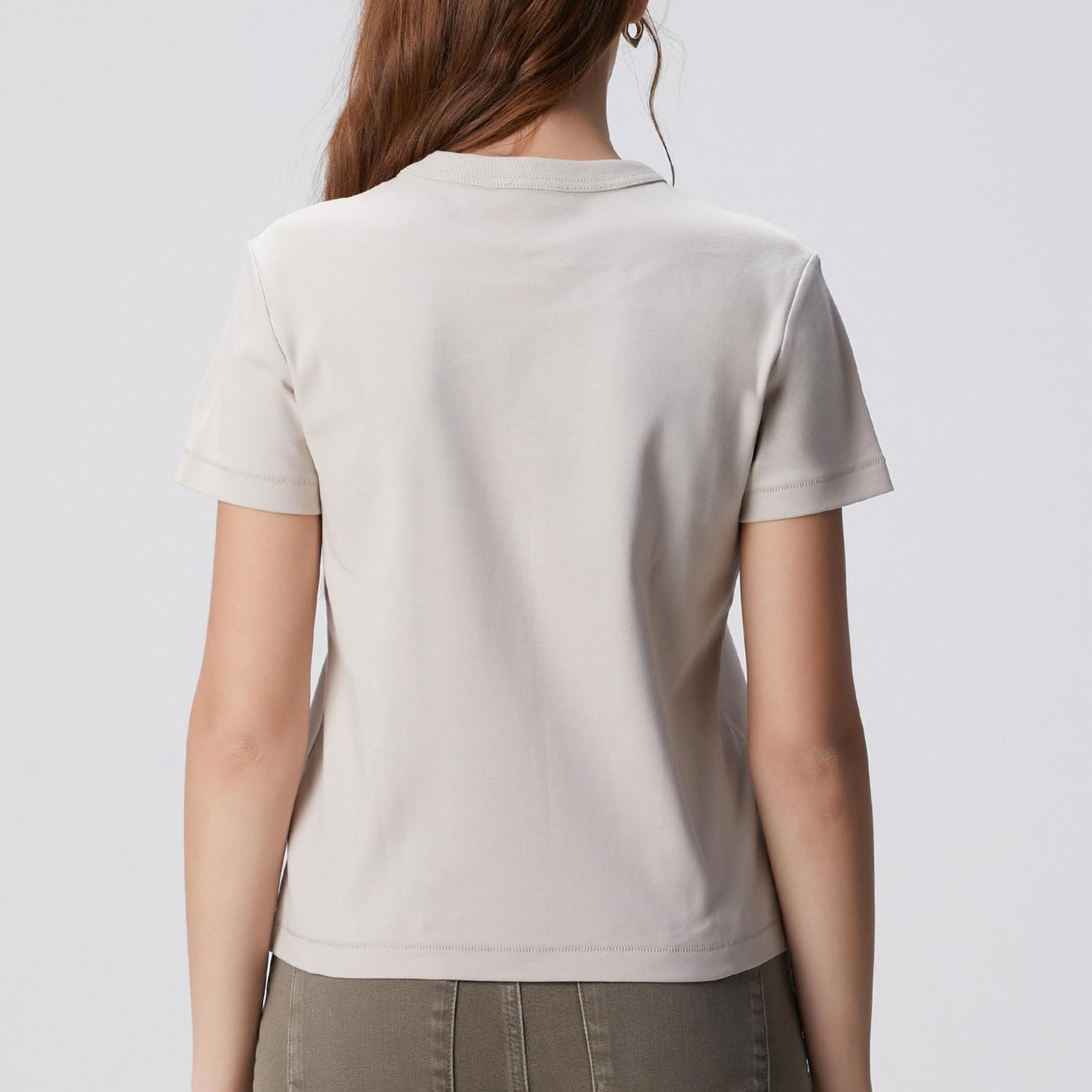 Network Kadın Taş Basic T-shirt
