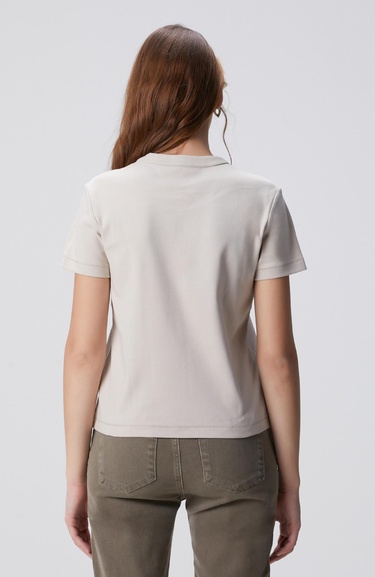  Network Kadın Taş Basic T-shirt