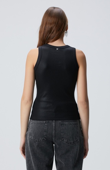  Network Kadın Siyah Varak Baskılı Örme Atlet