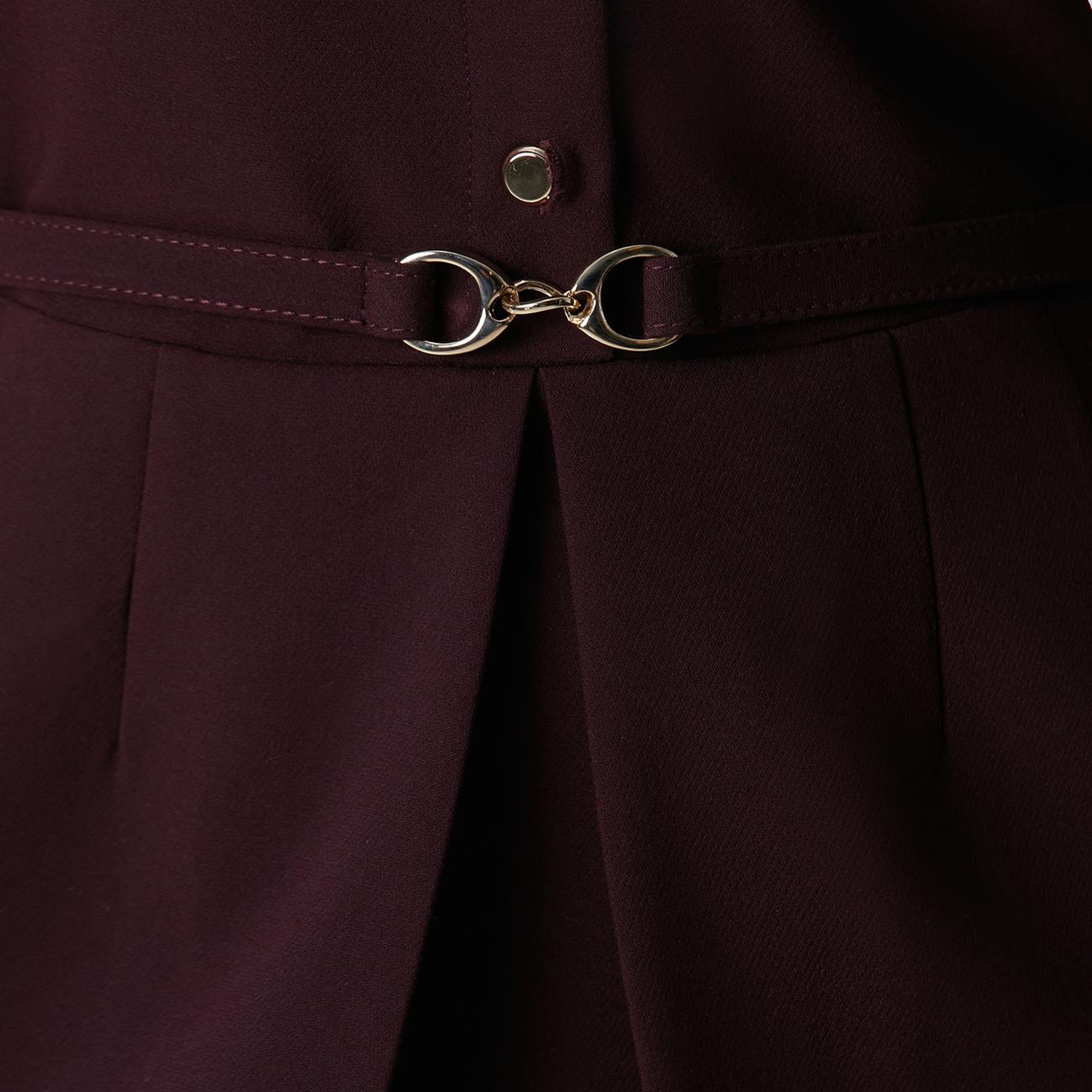 Network Kadın Vişne Kemerli Mini Elbise