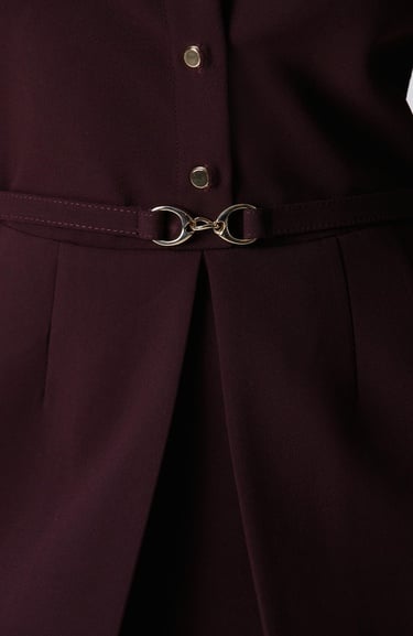  Network Kadın Vişne Kemerli Mini Elbise