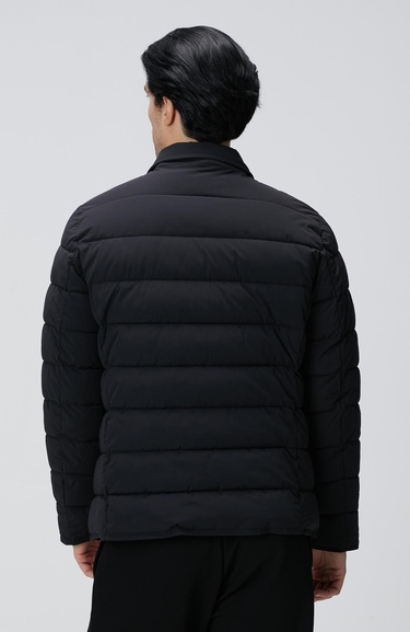  Network Erkek Siyah Puffer Coat Ceket
