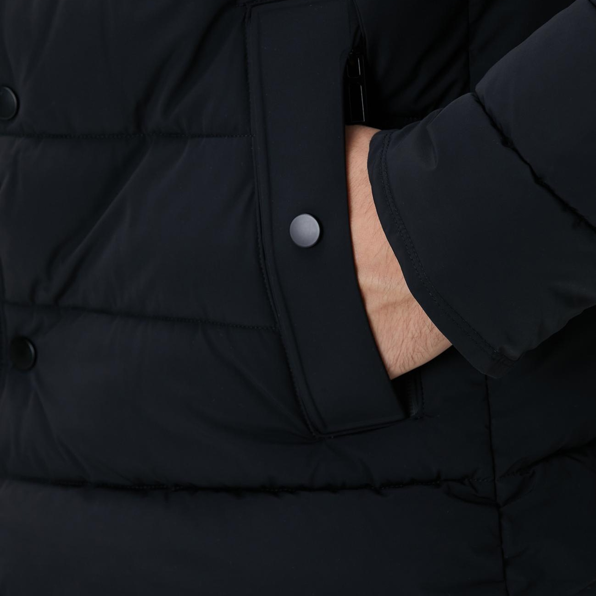 Network Erkek Siyah Puffer Coat Ceket