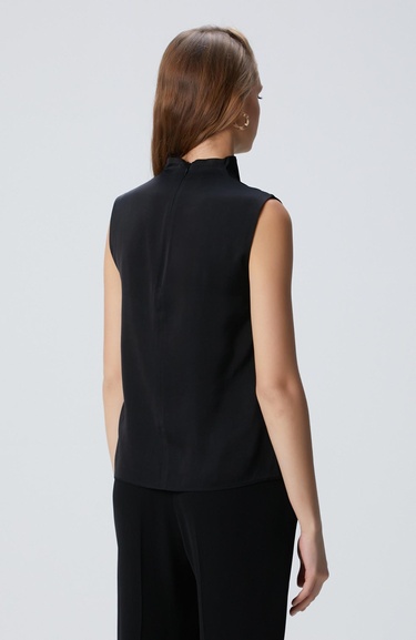  Network Kadın Siyah Degaje Yaka Bluz