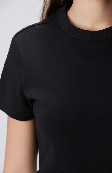  Network Kadın Siyah Basic T-shirt