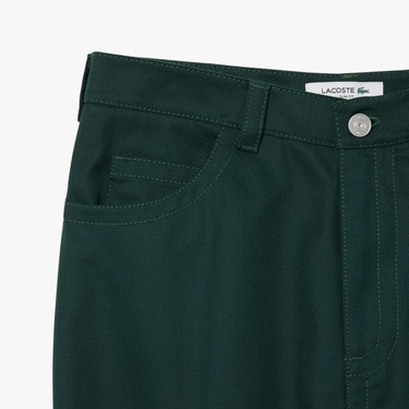  Kadın Straight Fit Koyu Yeşil Pantolon