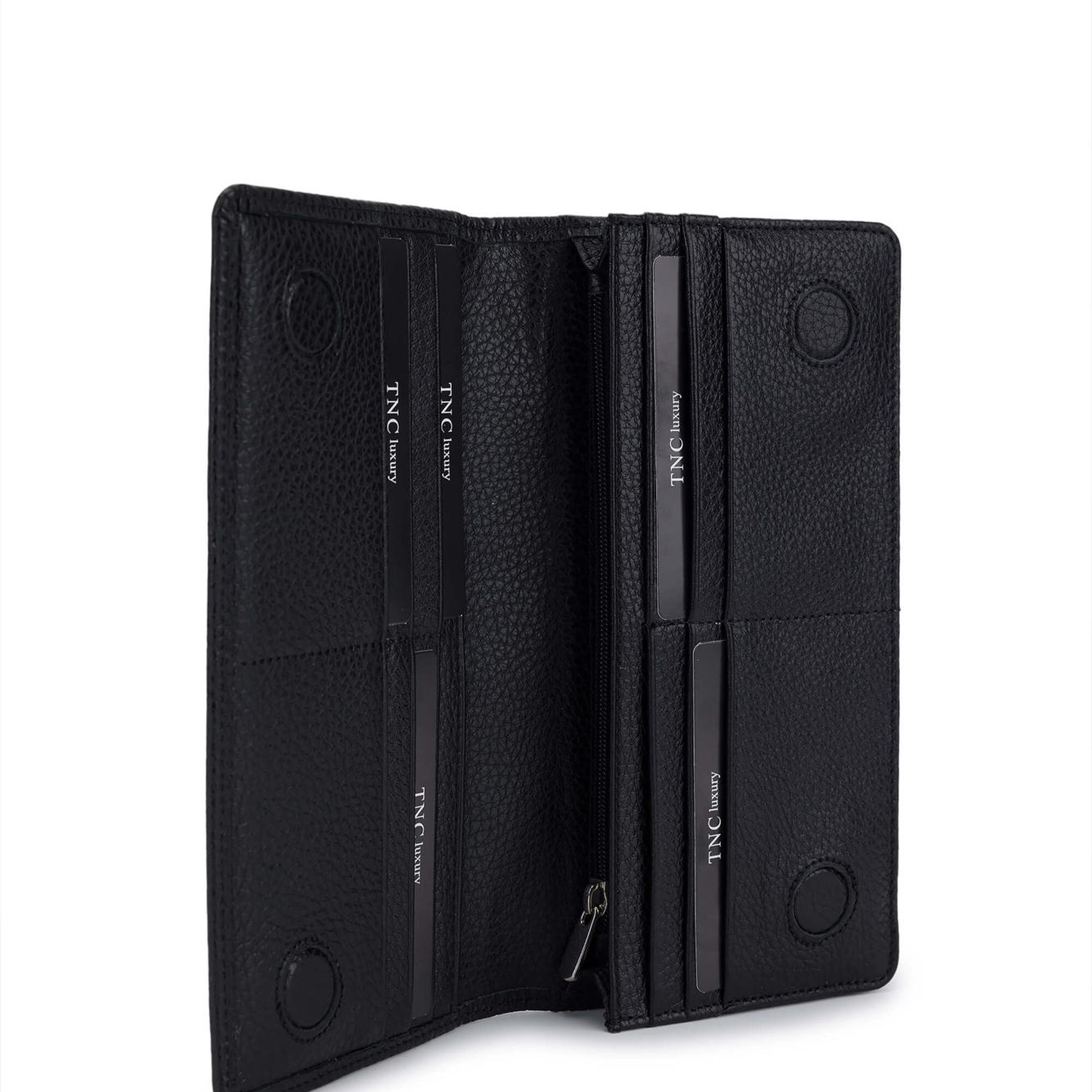 Tamer Tanca Erkek Hakiki Deri Siyah Floter Cüzdan Cuzdan