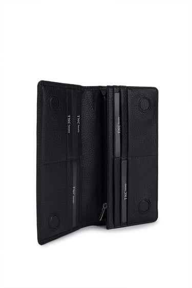  Tamer Tanca Erkek Hakiki Deri Siyah Floter Cüzdan Cuzdan