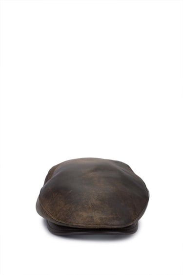  Tamer Tanca Erkek Hakiki Deri Viski Eskitme London Şapka