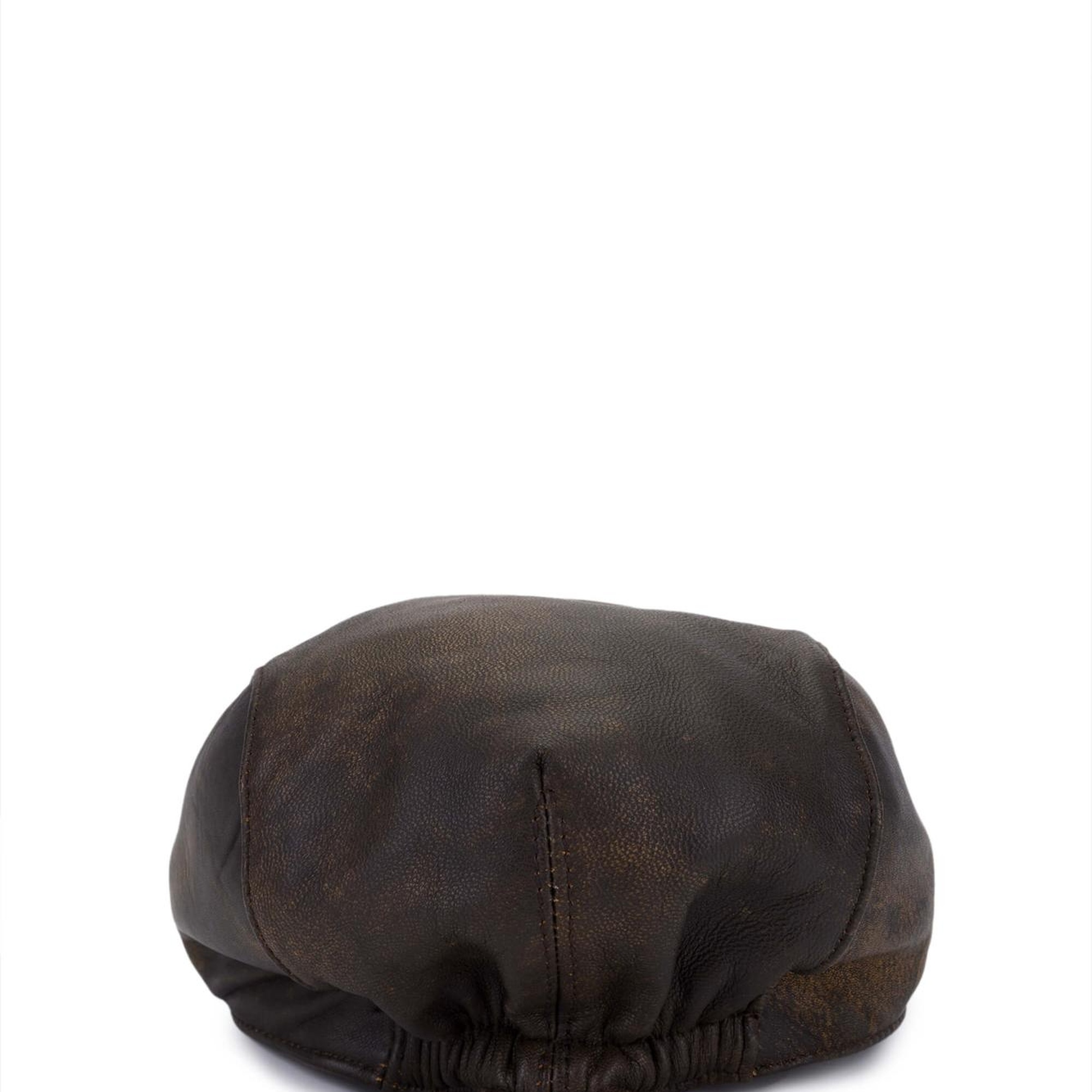 Tamer Tanca Erkek Hakiki Deri Viski Eskitme London Şapka