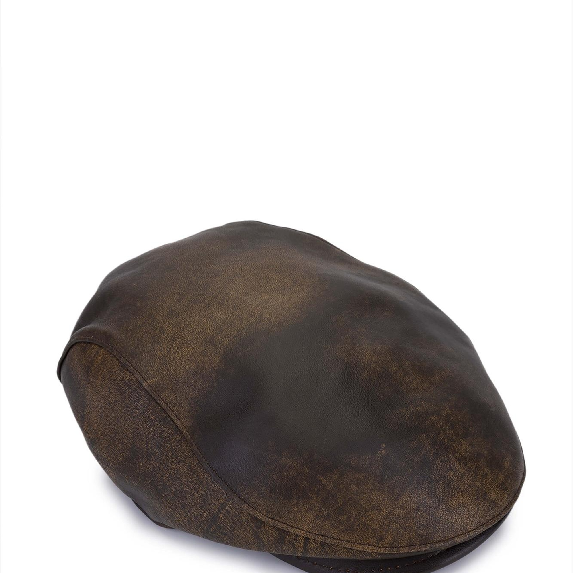 Tamer Tanca Erkek Hakiki Deri Viski Eskitme London Şapka