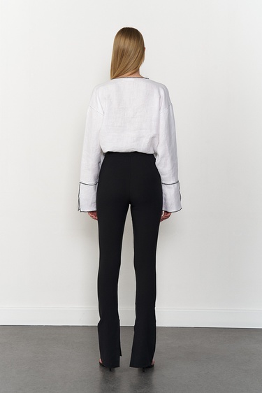  Yırtmaç Detaylı Tayt Pantolon