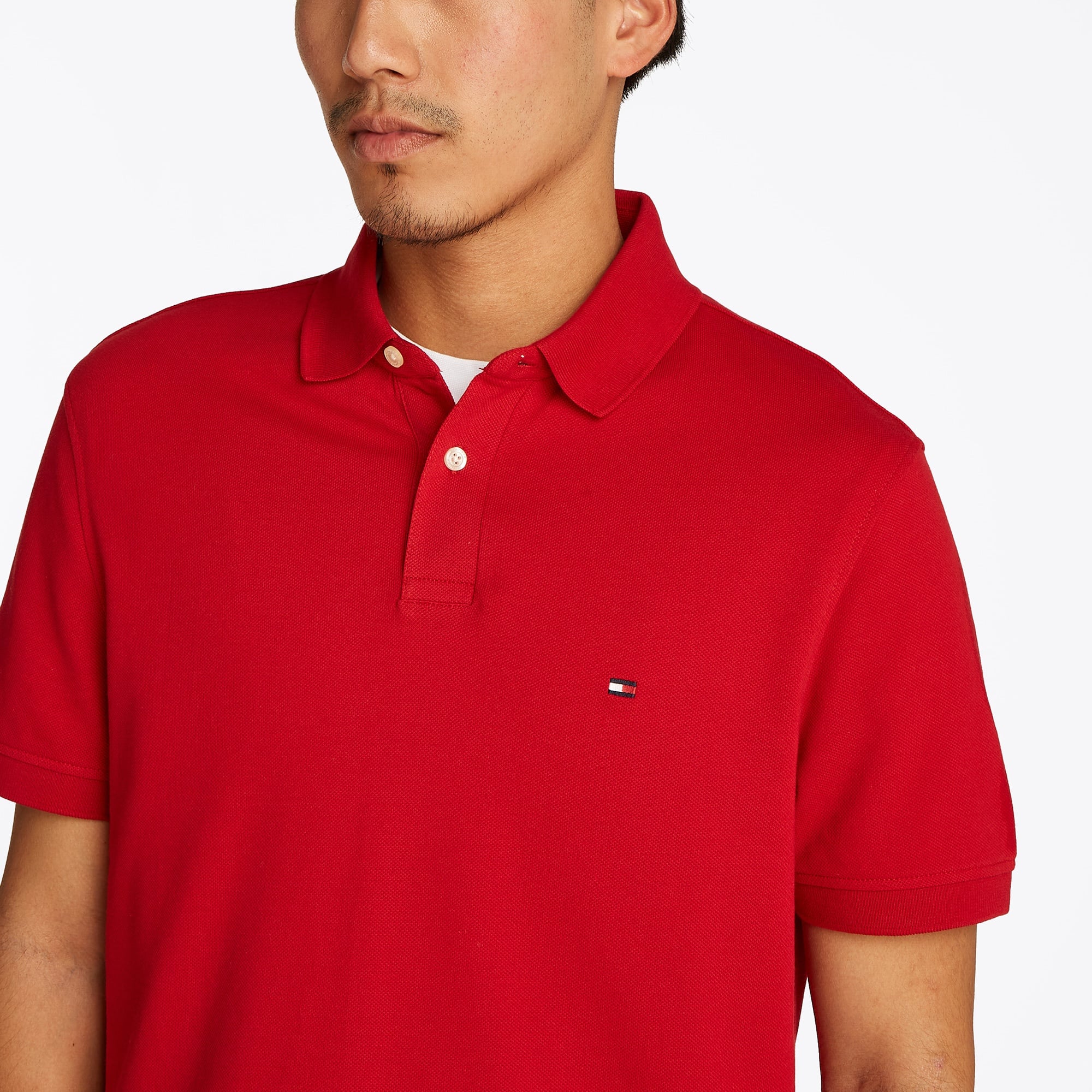 Tommy Hilfiger Nos Erkek Kırmızı Polo T-Shirt