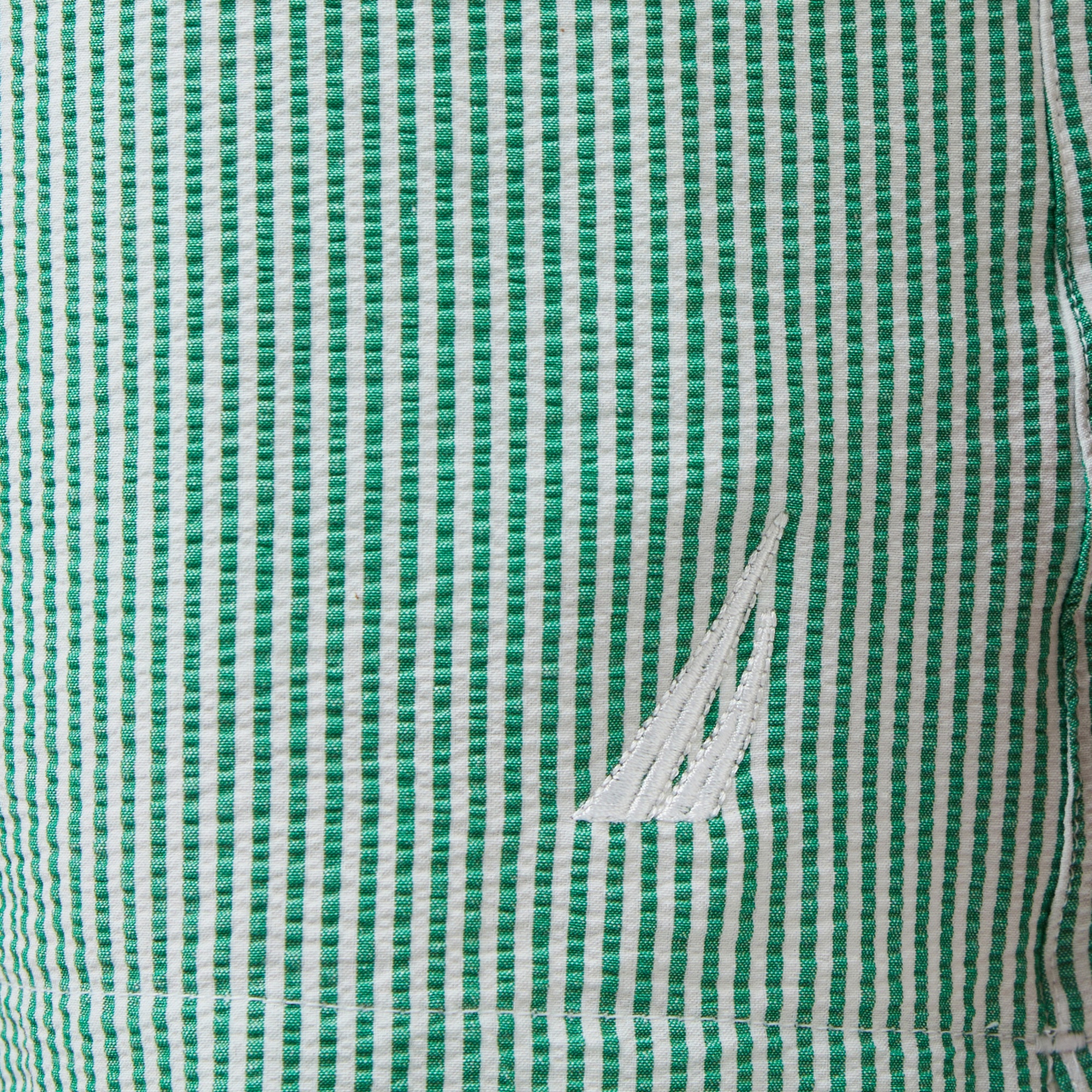 Nautica Erkek Yeşil Çizgili Deniz Şortu