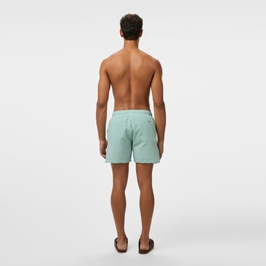  Nautica Erkek Yeşil Çizgili Deniz Şortu