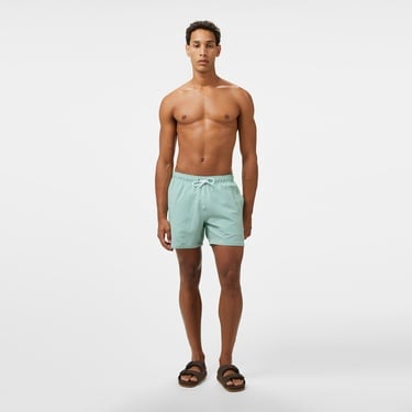  Nautica Erkek Yeşil Çizgili Deniz Şortu