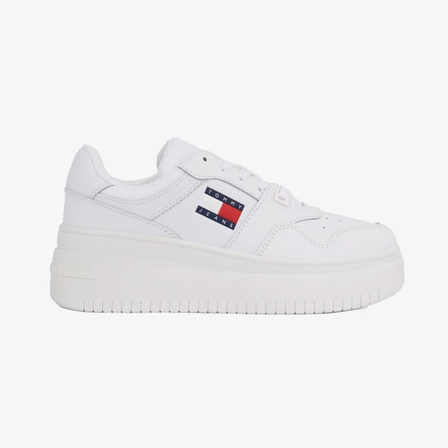 Tommy Jeans New Retro Basket Kadın Beyaz Sneaker