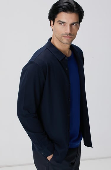  Network Erkek N-Tech Lacivert Gömlek
