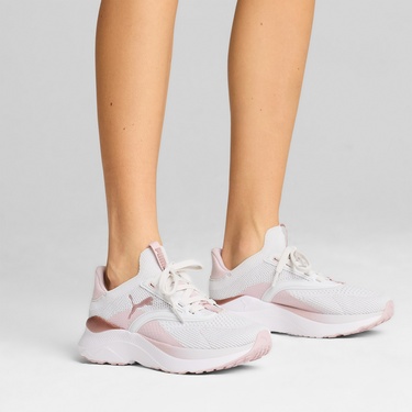  Puma Softride Mayve Kadın Pembe/Beyaz Koşu Ayakkabısı