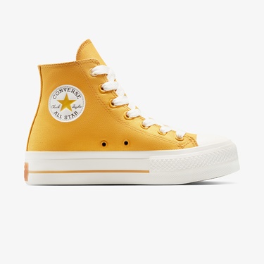  Converse Chuck Taylor All Star Lift Platform Kadın Sarı Sneaker