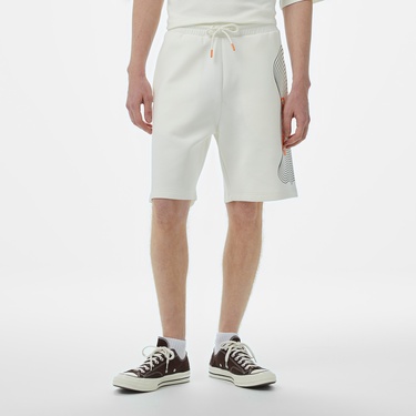  Converse Baskılı Erkek Oversize Fit Beyaz Şort