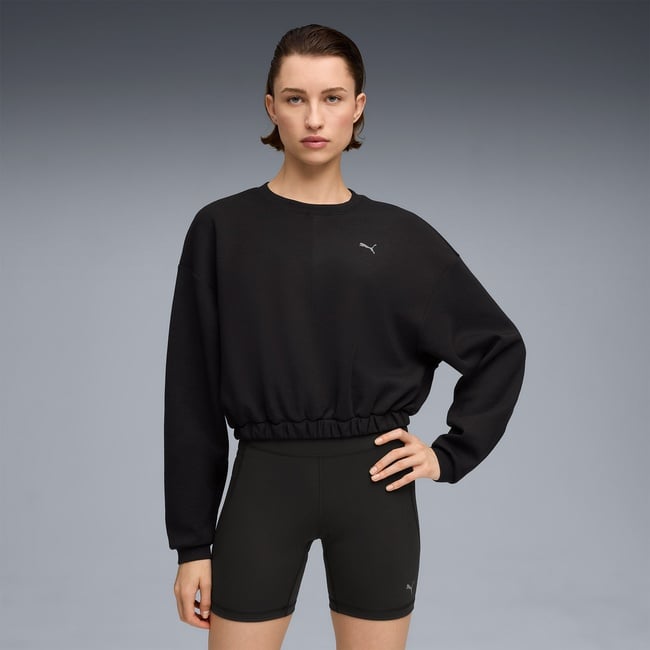  Puma Cloudspun Crew Kadın Siyah Sweatshirt