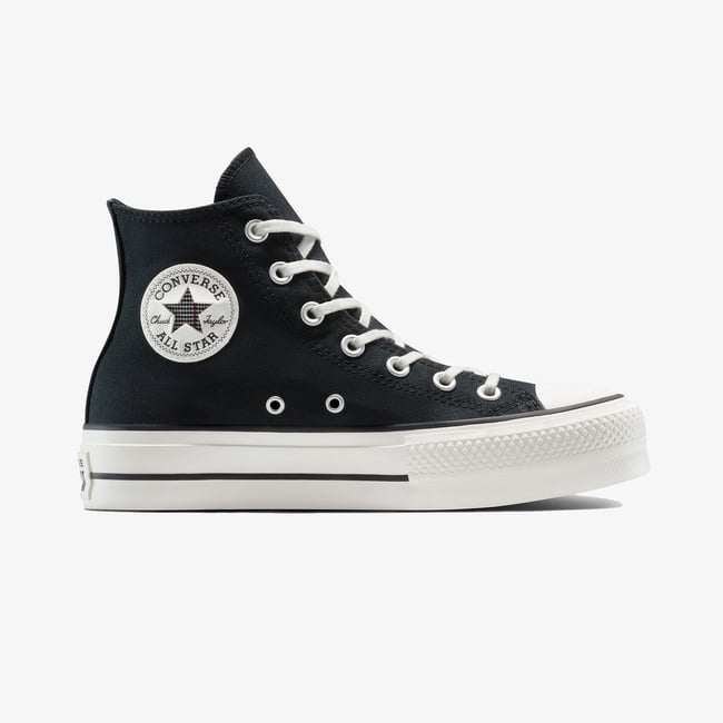  Converse Chuck Taylor All Star Lift Platform Floral Kadın Siyah Sneaker