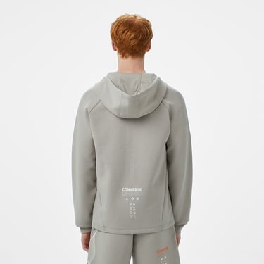  Converse Star Chevron Baskılı Regular Fit Erkek Gri Hoodie