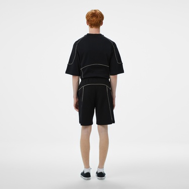  Converse Star Chevron Baskılı Erkek Oversize Fit Siyah Şort