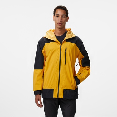  Quiksilver Ultralight Gore-Tex Erkek Siyah/Sarı Snowboard Montu