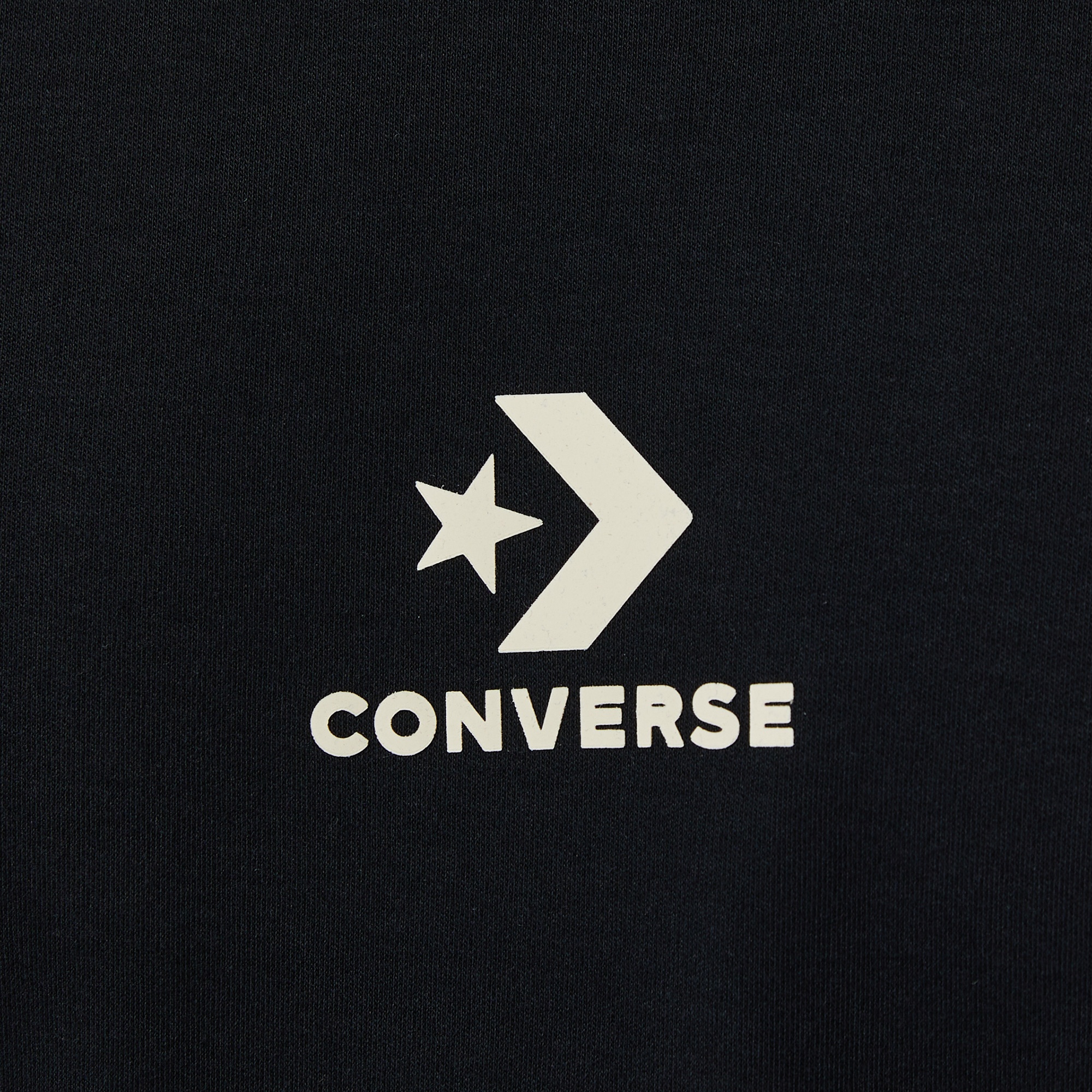 Converse Star Chevron Baskılı Oversize Fit Erkek Siyah T-Shirt