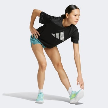  adidas Adi365 Running Essentials Brand Love Kadın Mavi Koşu Şortu