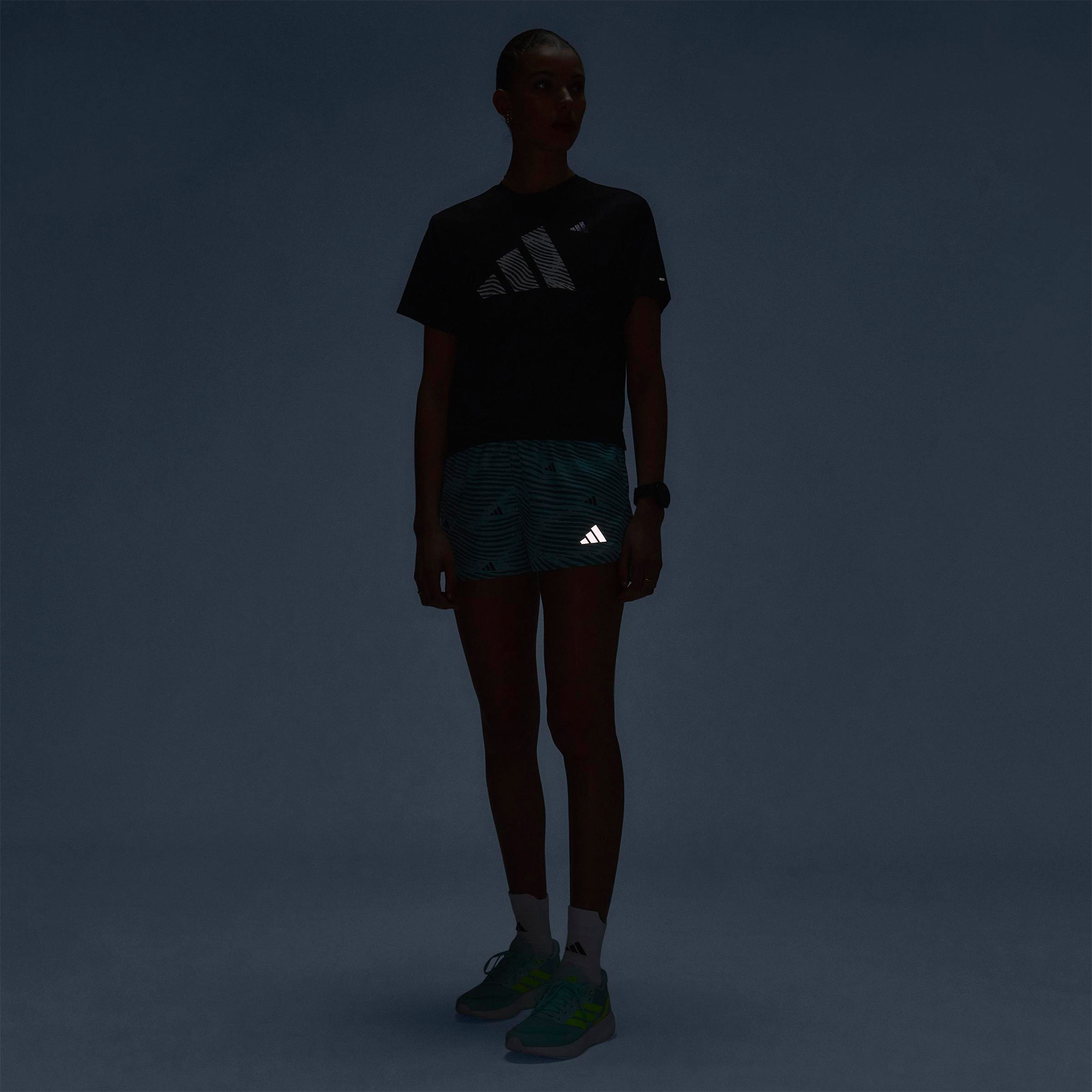 adidas Adi365 Running Essentials Brand Love Kadın Mavi Koşu Şortu