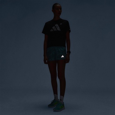  adidas Adi365 Running Essentials Brand Love Kadın Mavi Koşu Şortu