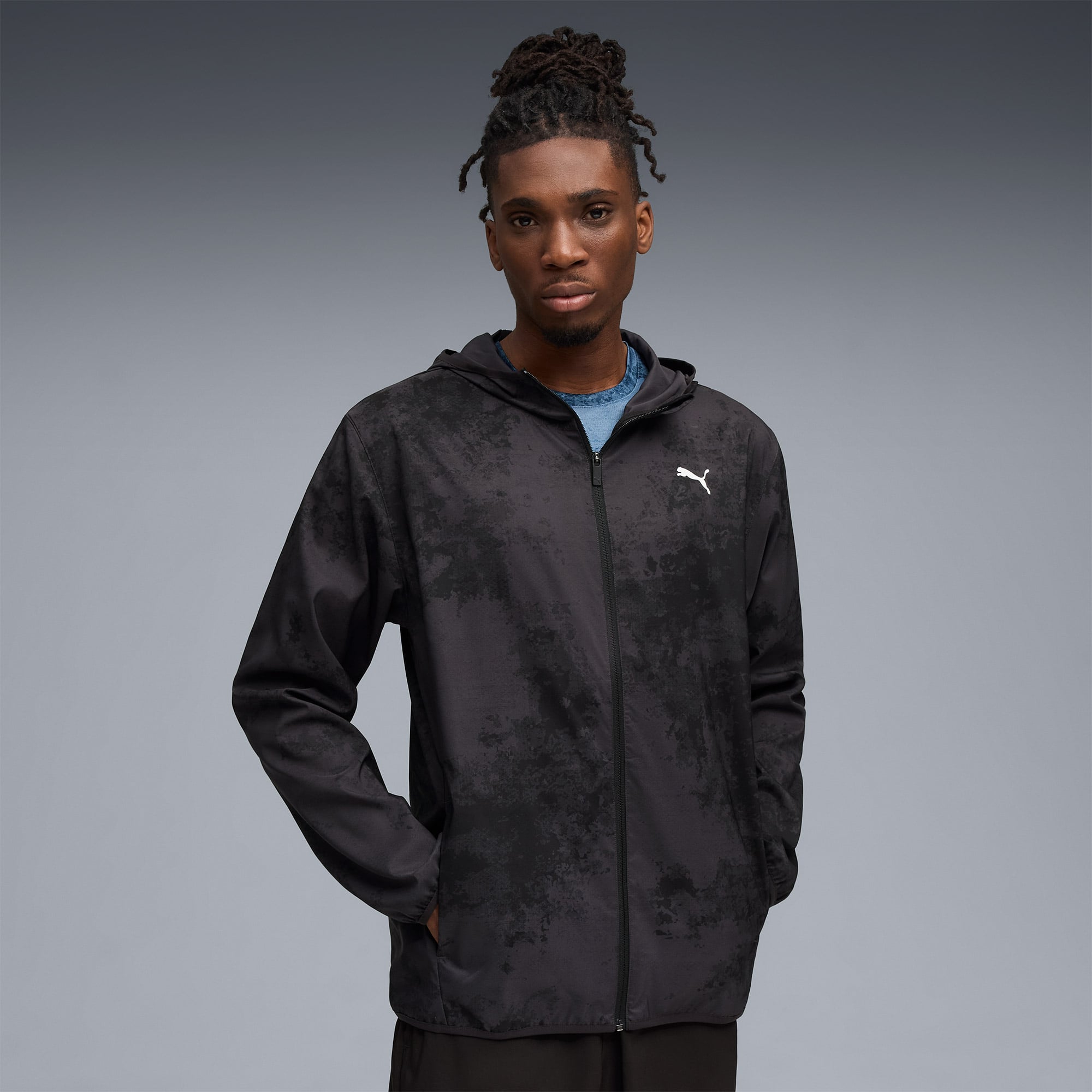  Puma Tad Ess Aop Woven Erkek Siyah Antrenman Ceketi