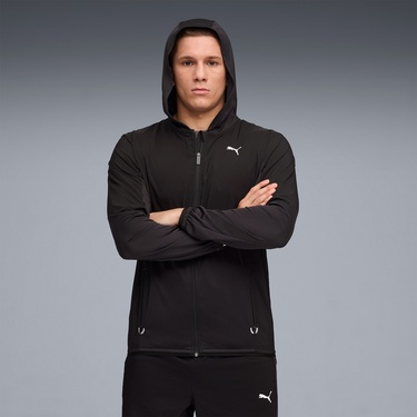  Puma Flex Fabric Mix Erkek Siyah Antrenman Ceketi