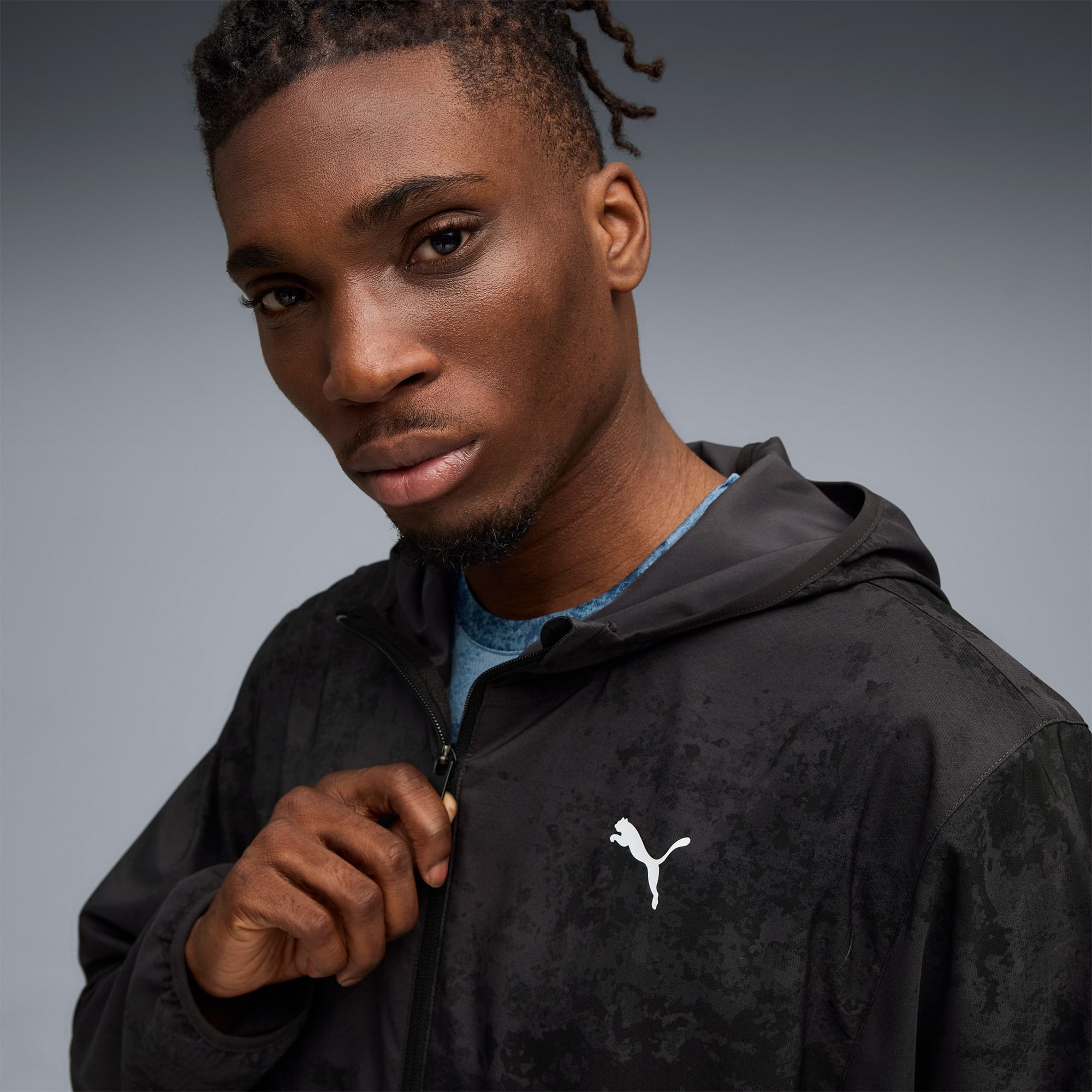 Puma M Tad Essentialential Aop Woven  Erkek Siyah Ceket