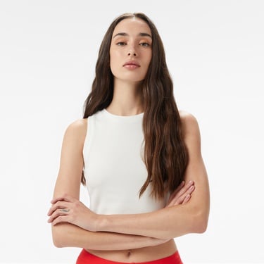  Everlast Relaxed Rib Thick-Strapped Kadın  Beyaz Atlet