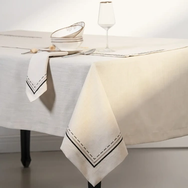  Sahara Masa Örtüsü Bej Mavi 150x200 cm