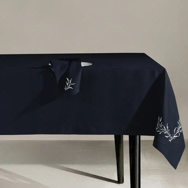  Petite %100 Keten Lacivert Masa Örtüsü 150x200 cm