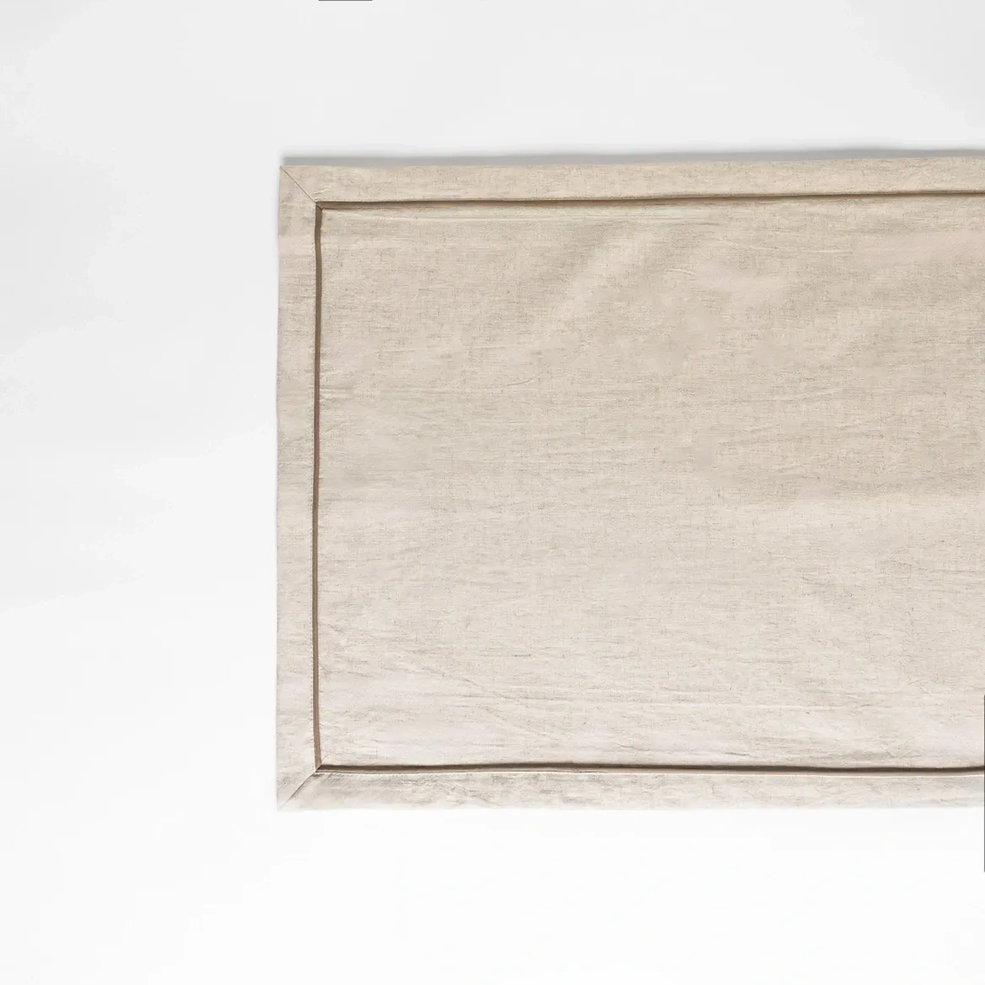 Qua Home Lucca Pamuk Keten Biyeli Runner Ekru 45x150 cm