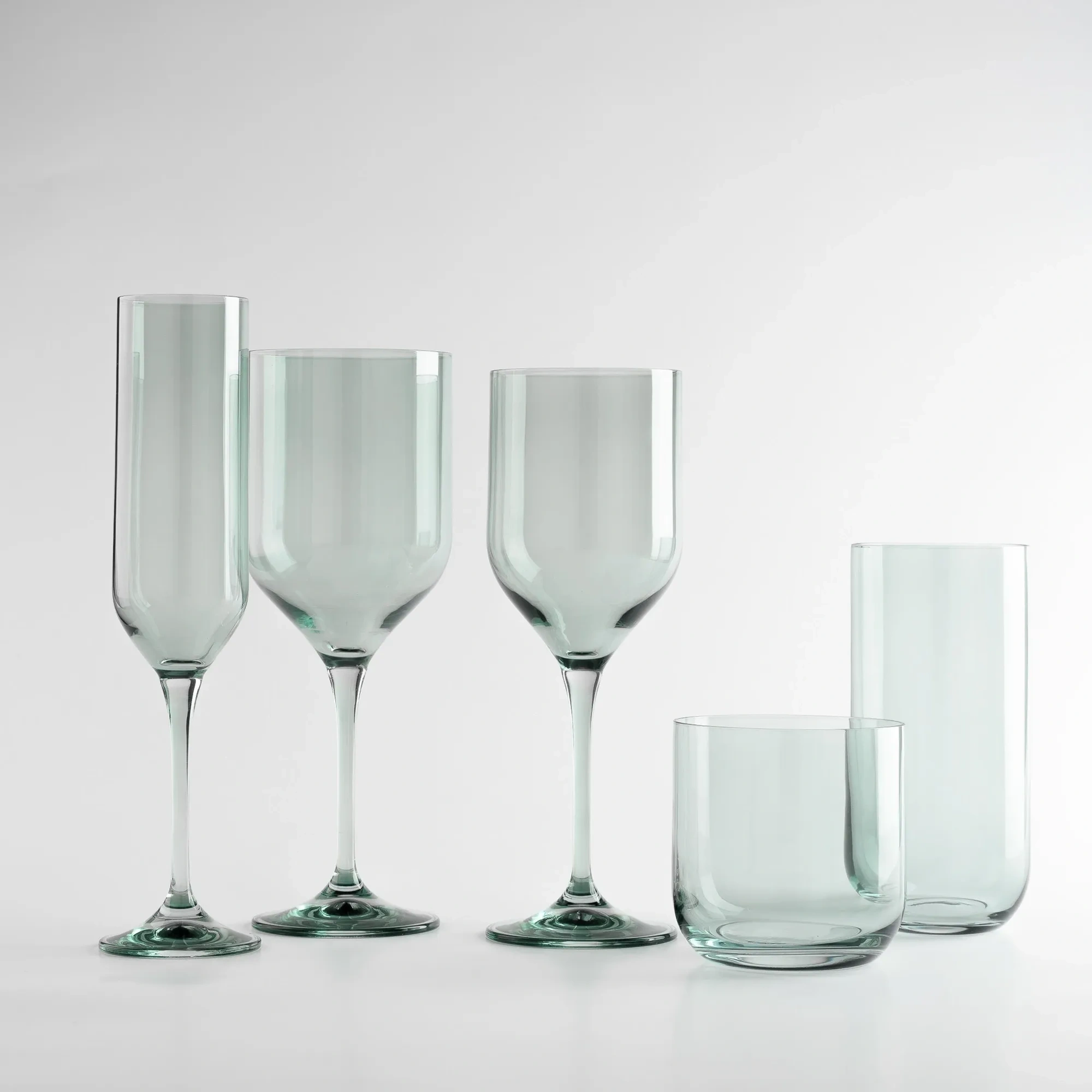 Sunset Kristal Kırmızı Şarap Kadehi Koyu Yeşil 400 cc