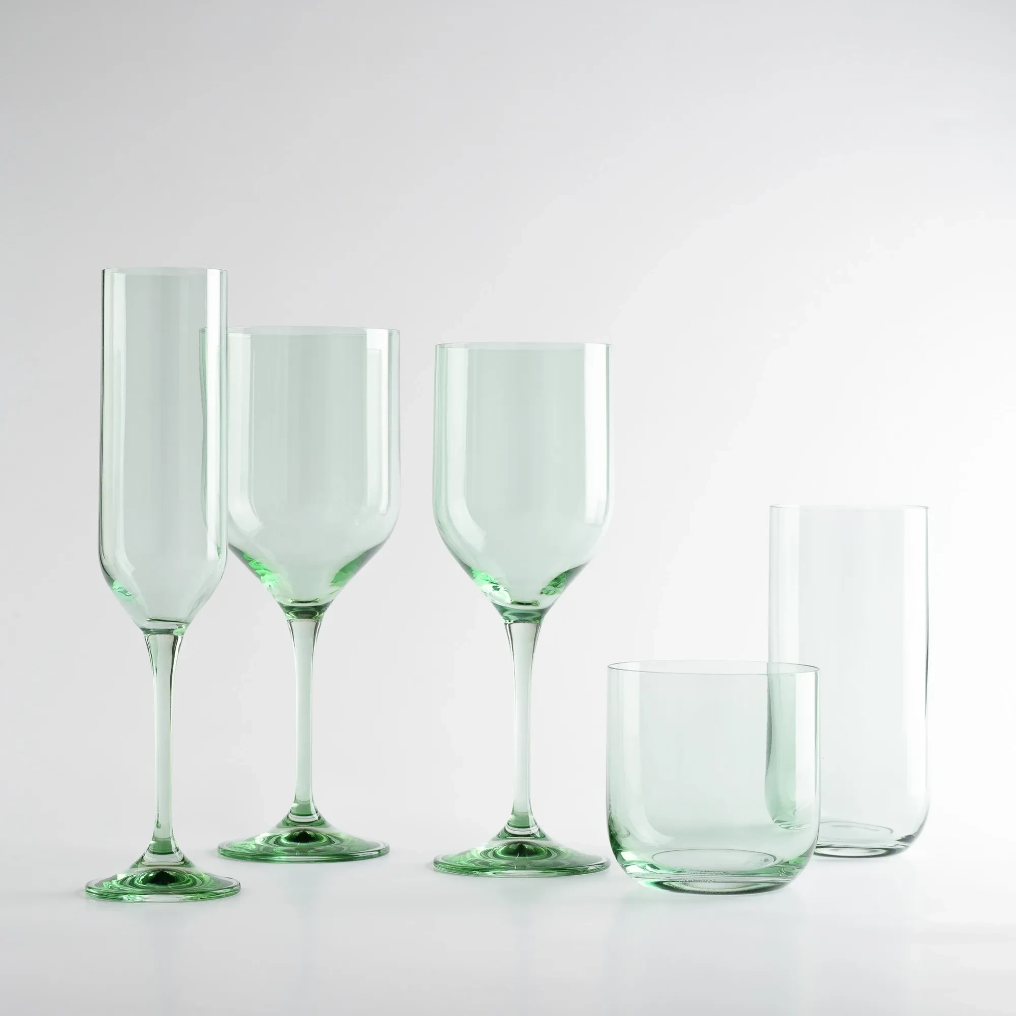 Sunset Kristal Kırmızı Şarap Kadehi Yeşil 400 cc