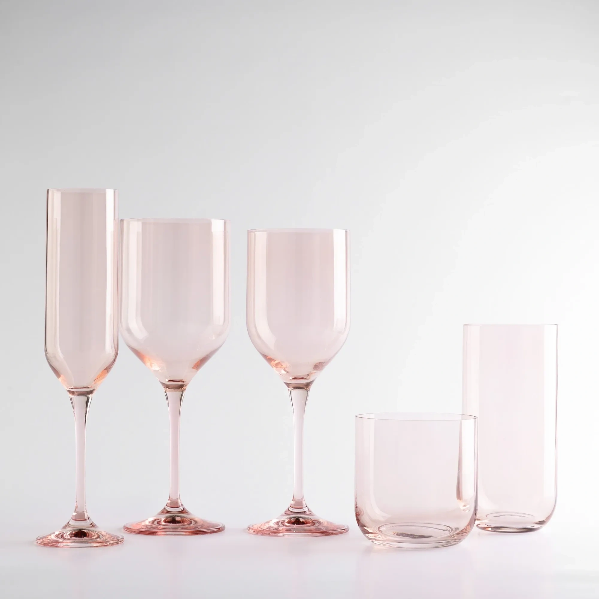 Sunset Kristal Kırmızı Şarap Kadehi Pudra 400 cc